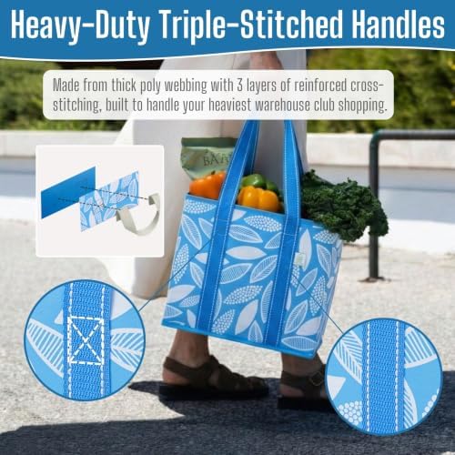 VENO 3 Pack Heavy Duty Reusable Grocery Shopping Bags Utility Tote - Image 4