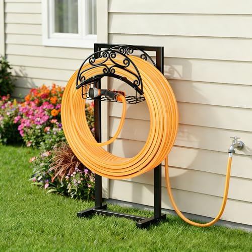 Gayuteay Garden Water Hose Holder with Storage Basket for Outside - Image 2
