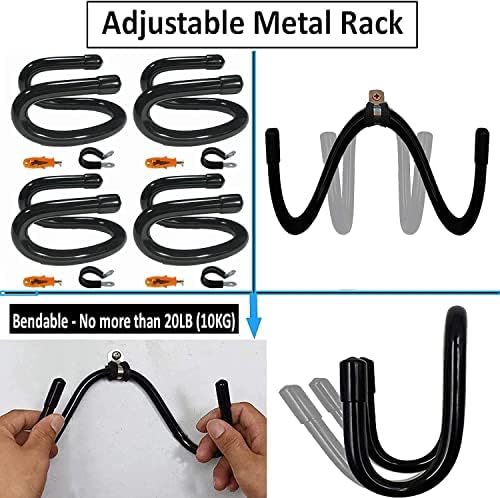 AUXPhome 4 Pack Chair Storage Rack, Wall Mounted Folding Chairs Organizer and Hanger, Garage Storage Tool Organizer Rack Tools Garage Organization Wall Mount Rack Hanger for Home, Garage, No Chair - Image 2