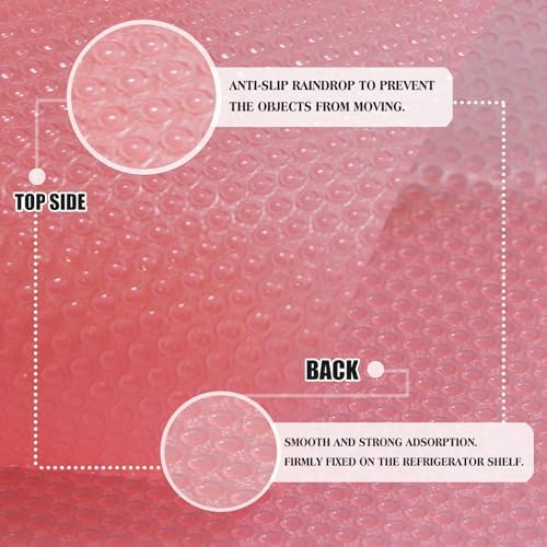 20Pcs Refrigerator Liners, Washable Fridge Liner Shelf Mats Refrigerator Pads for Cupboard Cabinet Drawer Home Kitchen Accessories Organization (Pink) - Image 5