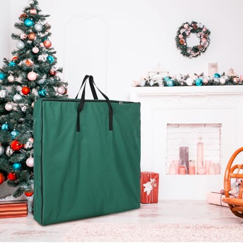 Oudain Pop up Christmas Tree Storage Bag Large, 34 x 34 x 4.7 Inch, Green - Image 4