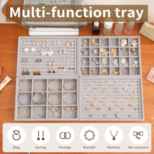 Frebeauty Jewelry Trays for Drawer,Set of 2 Jewelry Organizer and Storage - Image 6