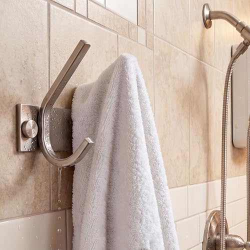 WEBI Set of 2, C-CBG022 Heavy Duty Stainless Steel 304 Hook Rail Coat Rack with 2 Hooks, Satin Finish, Great Home Storage & Organization for Bedroom, Bathroom, Foyers, Hallways - Image 4