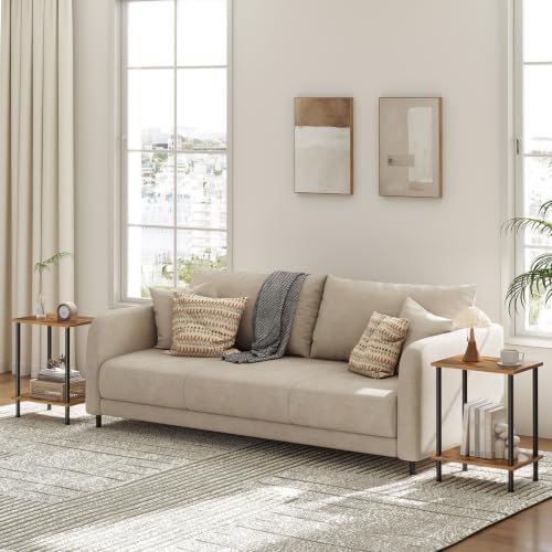 HOOBRO End Tables Set of 2, Small Side Tables, Nightstands for Small Spaces - Image 2
