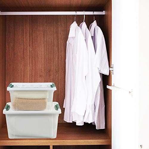 Jekiyo Clear Latching Box, Plastic Storage Bin, 2 Packs(6 Quart&14 Quart) - Image 2