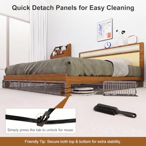 18 Pcs Under Bed Blocker for Pets, Floor-Safe Under Couch Blocker - Image 7