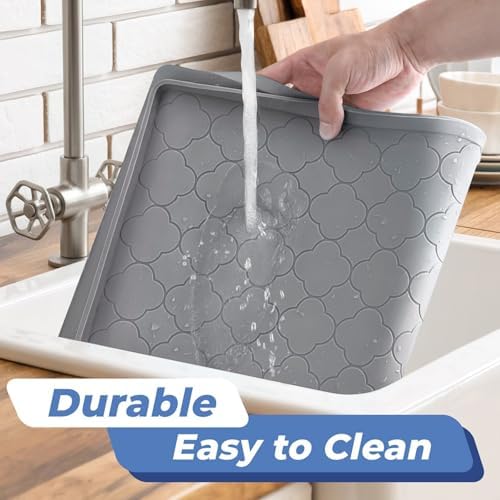 Jin&Bao Under Sink Mat 40" x 19" Waterproof Silicone Cabinet Kitchen Liner - Image 4