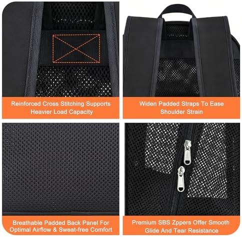 Bagenius Heavy Duty Mesh Backpack, 30L See Through Large Capacity Beach Bag - Image 6