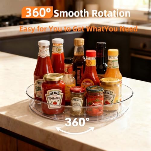 4 Pack Lazy Susan 10 inch Turntable for Spice Organization - Image 5