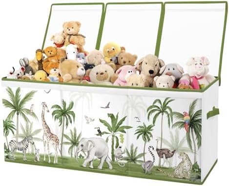 Toy Storage Box with Lids Extra Large Collapsible Toy Box Chest for Kids by Alldomess