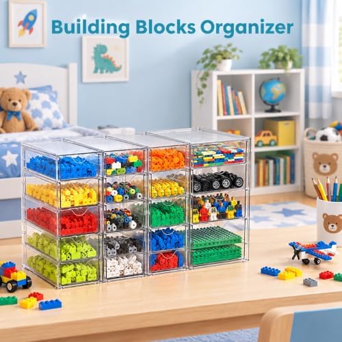 Vtopmart 4 Set Acrylic Desk Organizer with 16 Drawers for Office, Makeup - Image 6
