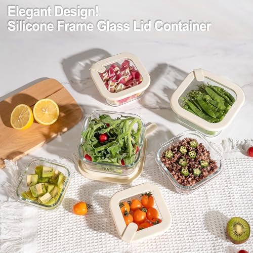 Urban Green Glass Food Storage Containers with Glass Lids, Microwave Safe Food Container Set, Airtight Meal Prep Containers, LeakProof, 100% Plastic Free, 6 Pack - Image 6