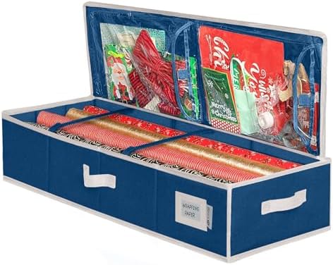 HOLDN’ STORAGE Premium Wrapping Paper Storage Container, Blue by HOLDN%E2%80%99STORAGE
