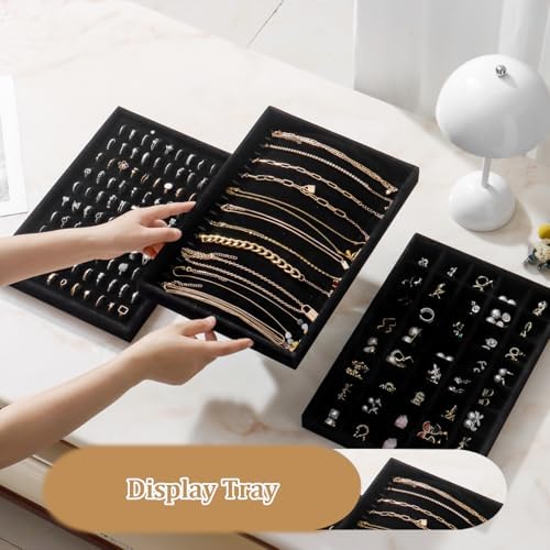 Large Velvet Jewelry Tray Display Drawer Inserts 2 Pack - Image 3