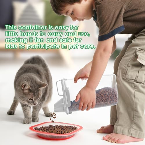 TBMax Rice Container 2 Pack 5 Lbs, Small Pet Dog Cat Food Container Dispenser, Kitchen Cereal Storage Container with Cup, Perfect for Daily Use, Travel, and Portion Control - Image 5