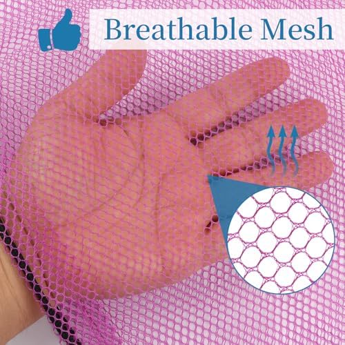 6 Pack Mesh Drawstring Bags with Lock, 14x17 for Gym, Beach, Laundry - Image 4