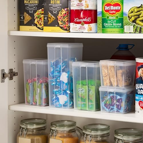 IRIS USA Flip Top Storage Containers |Made in USA| Small (10-Pack) - Clear - Image 5