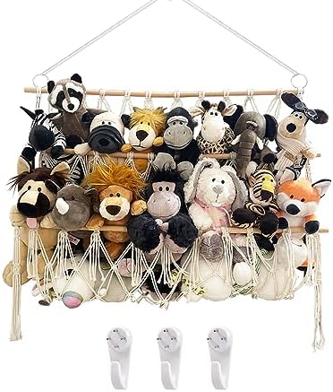 Stuffed Animal Net or Hammock Large Corner Wall Hanging for Storage Toys by DOEGUAIY