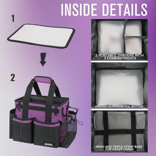 SCAVATA Compact Wearable Cleaning Caddy with Handle & Shoulder Straps - Image 4