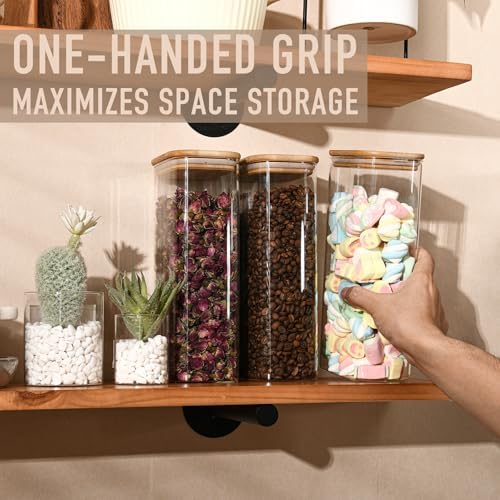 D2scrma 64oz/2Qt Rectangle Glass Storage Containers with Lids 4-Pack - Image 4