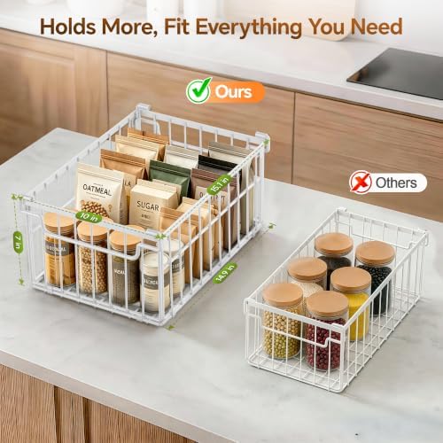 Freezer Organizer Bins, 6 Pack Enlarged Baskets for 5-9 Cu.FT Deep Freezer - Image 2