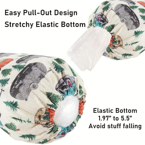 2Pcs Camping RV Essentials Plastic Bag Holder, Reusable Hanging Grocery Bags Holder for Camper RV Accessories, Portable Trash Bags Organizer for Camper Must Haves, Picnics, Beach, Hiking - Image 3