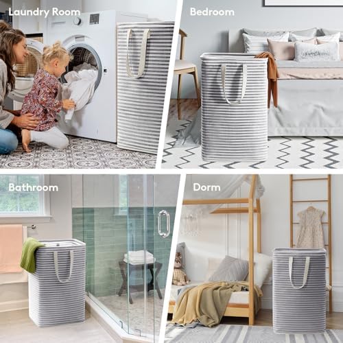 Lifewit 80L Large Laundry Baskets, Laundry Hampers Bags, 1 Pack, Black - Image 6