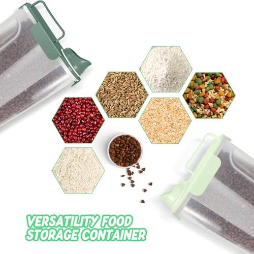 LEAWALK 5-7Lbs Airtight Dog Cat Food Storage Container (Green+Dark Green) - Image 3