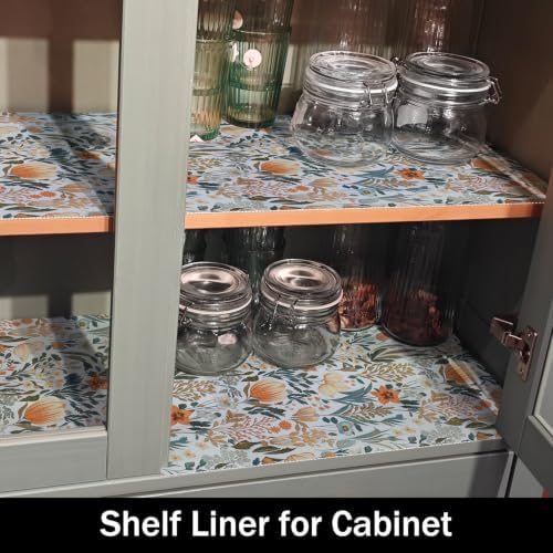 Floral Non-Slip Shelf Cabinet Drawer Liner, 16IN x 10FT - Image 3