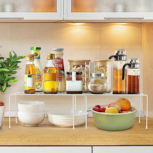 Orgneas Expandable Cabinet Shelf Organizer Rustproof Metal Shelf Riser - Image 5