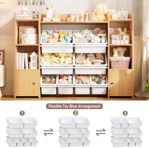 FOTOSOK Toy Storage Organizer with 8 Toy Bins, Toy Organizer Toy Bin for Kids - Image 4