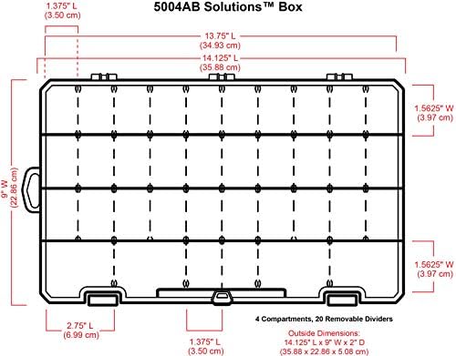ArtBin Large Solutions Box Craft Organizer with 20 Dividers, Clear - Image 3