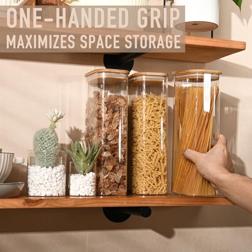 D2scrma 71oz/2.2Qt Rectangle Glass Storage Containers with Lids 4-Pack - Image 4