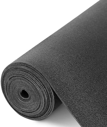 WochiTV Shelf Liner for Cabinets, Drawer Non Adhesive Non Slip Foam Mat for Kitchen, Pantry, Bathroom, Cupboard, Garage, Closet, Shelves, Drawer, Tool Box, Black 13.78 x 78.7 inches by WochiTV