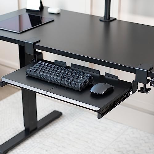 VIVO Black Clamp-on 20 x 11 in Keyboard Tray, MOUNT-KB05ES - Image 2