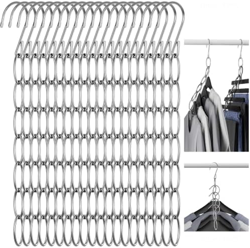 NiHome Space Saving Hangers 20-Pack, Metal Closet Organizer with Safety Cap by NiHome
