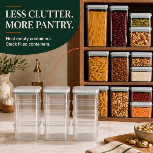 8-Piece Airtight Food Storage Containers, Pasta Pantry Canister Set - Image 6