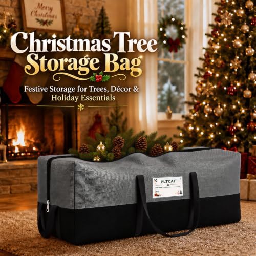 Christmas Tree Storage Bag, Fits 10-12 Ft Artificial Trees, Gray - Image 3
