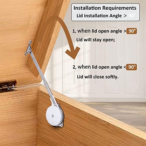HBL' 1 Pack | Toys Box Hinges Soft Close, Lid Support Chest Hinges - Image 3
