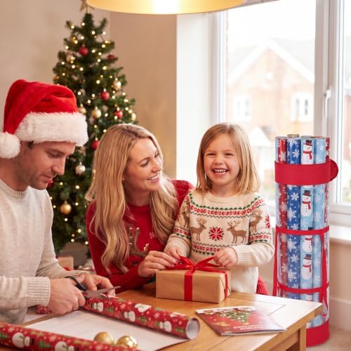 Christmas Wrapping Paper Organizer, 41" Gift Wrapping Paper Storage Red - Image 5
