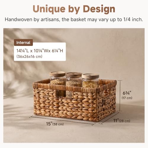 StorageWorks Decorative Baskets, Large Wicker Baskets for Organizing - Image 3