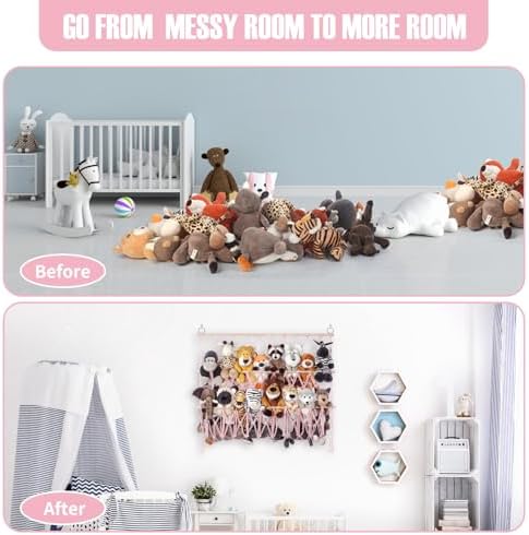 Stuffed Animal Net or Hammock Large Wall Hanging Organizer for Plush Toys - Image 5