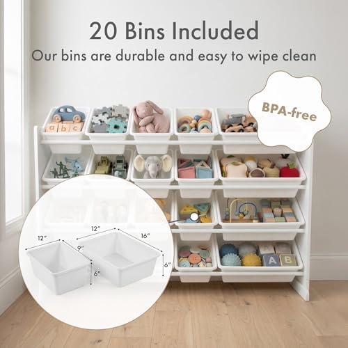 Humble Crew Kids Toy Organizer with 20 Bins, 4 Tier Storage for Playroom - Image 3