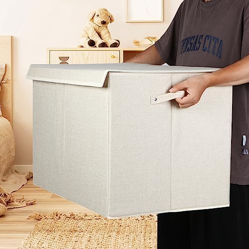 122L Large Toy Box Chest Storage with Lid, Collapsible Kids Toy Storage - Image 5