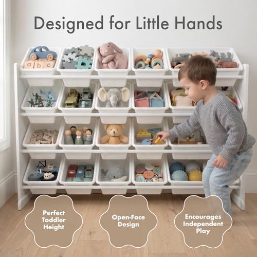 Humble Crew Kids Toy Organizer with 20 Bins, 4 Tier Storage for Playroom - Image 2
