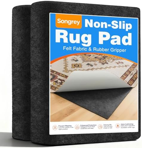 Songrey 9'x12' Non‑Slip Rug Pad, 1/8" Thick Cushioned by Unknown