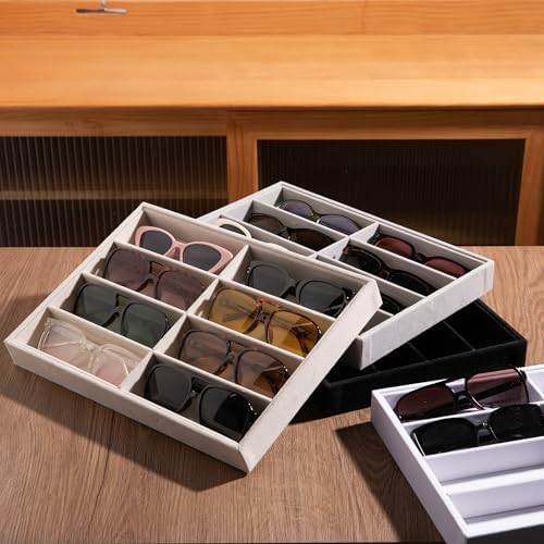 Frebeauty 8-Slot Sunglass Organizer,Velvet Sunglass Holder for Drawer - Image 6