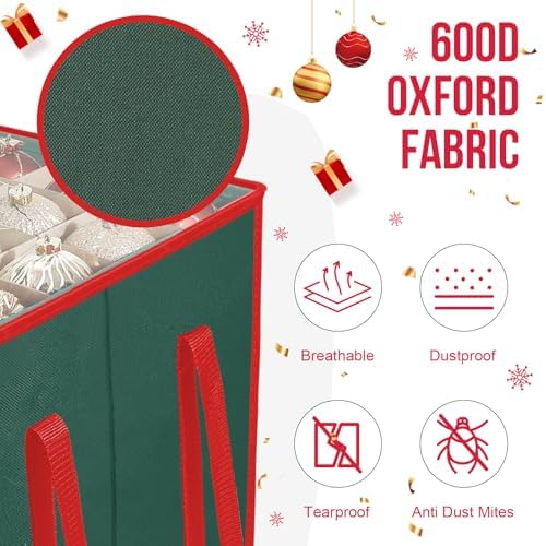 Christmas Ornament Storage Box,5 Tier Holds Up to 100-3” Holiday Décor - Image 5