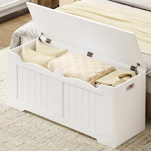 Hzuaneri 43 inches Farmhouse Storage Chest | 55 Gal | Pure White - Image 2