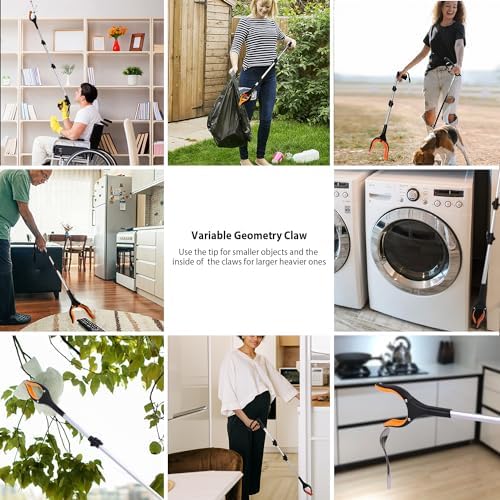 43" Foldable Grabber Reacher Tool,Reacher Grabber Pickup Tool,Folding Grabbers for Elderly Grab It Reaching Tool with Rotating Jaw+Magnets,Grabber Reacher Tool Heavy Duty - Image 7